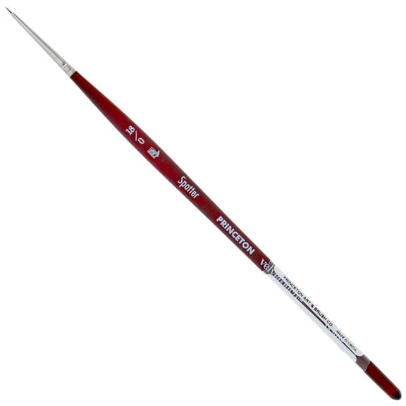 Preton Brush 3950SP-18-0 Spotter Velvetouch Short Handle Series Brush, Size 18-0