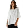 thumbnail image 1 of Prettady Womens Oversized T Shirts Loose Fit Crewneck Short Sleeve Tops Summer Casual Blouse Y2K 2025 Basic Tee Beach White L, 1 of 7