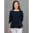 thumbnail image 1 of Prettify Women Straight Regular 3/4th Sleeve Casual Female Blue Western Top, 1 of 5