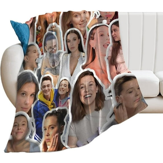 Pretty #1 Millie Bobby Brown Blanket Super Soft Throw Blanket Silky Flannel Lightweight for Sofa, Bed Blanket All Season Use 50"*60"(130 * 150cm)