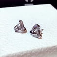 thumbnail image 1 of Pretty 925 Silver Stud Earring Cubic Zircon Women Wedding Party Jewelry A Pair, 1 of 6