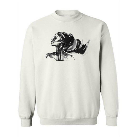 Pretty African Girl Posing Sweatshirt Women -Image by Shutterstock, Female XX-Large