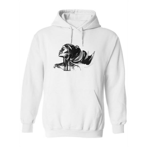 Pretty African Girl With Turban Hoodie Women -Image by Shutterstock, Female Medium