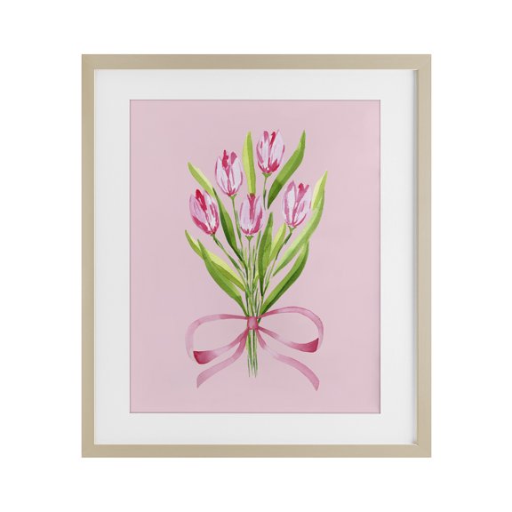 Stupell Industries Pretty And Sweet Tulips Birch Framed Print Under Glass, design by Nina Jacobs, 21 x 17