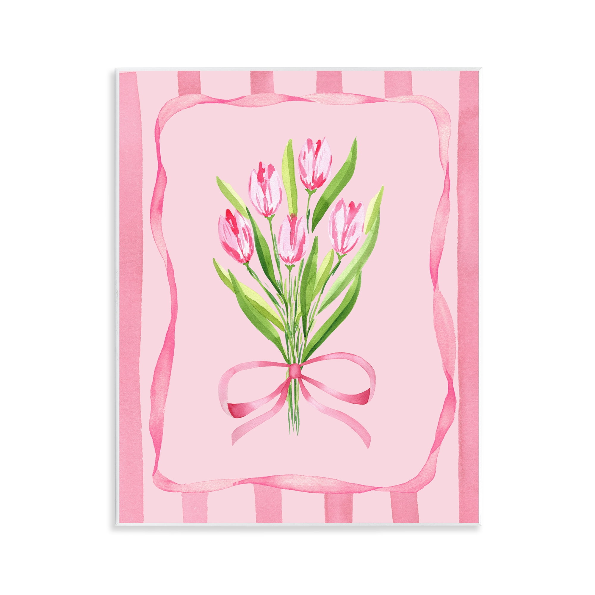 Pretty And Sweet Tulips Wall Plaque Art, design by Nina Jacobs