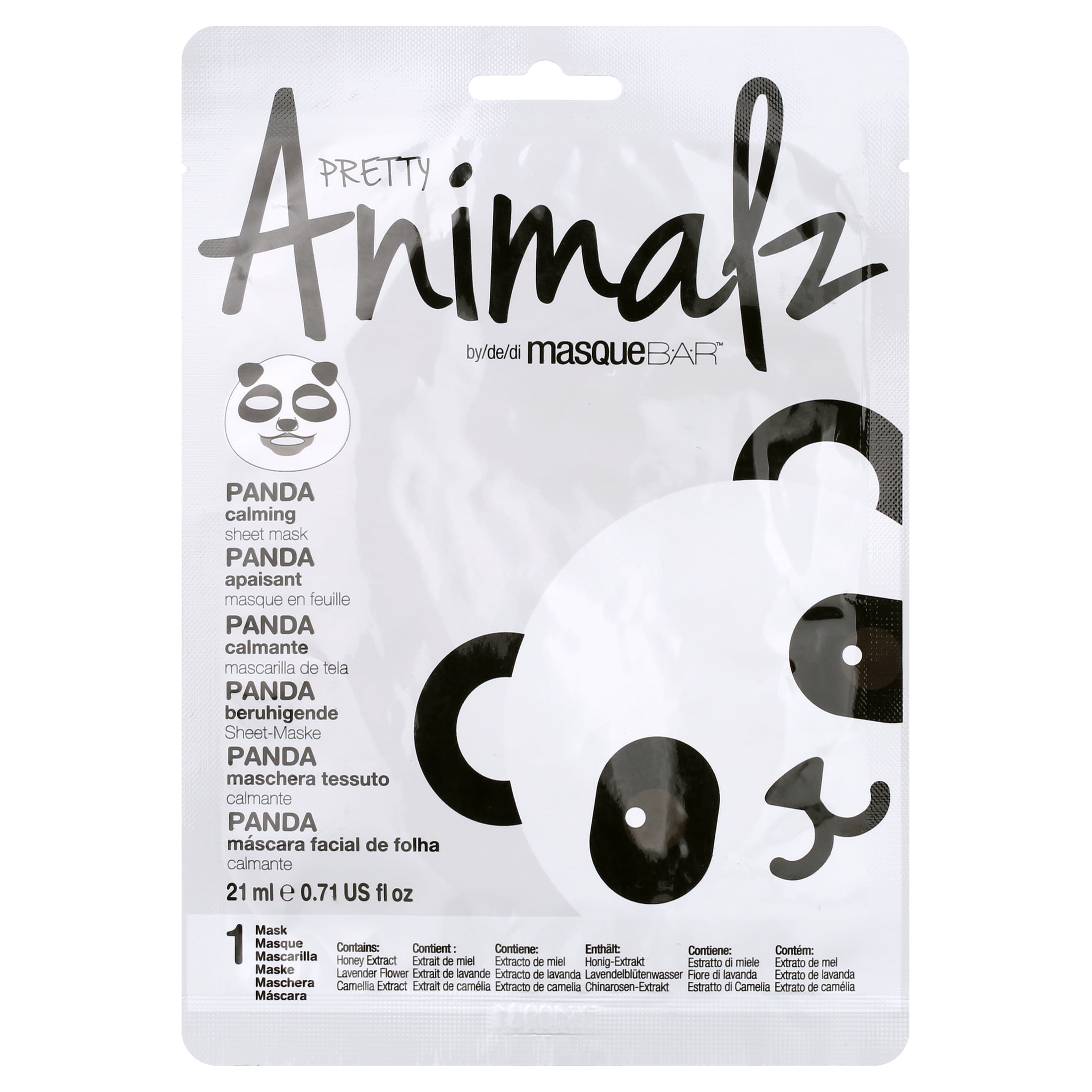 Pretty Animalz Panda Calming Sheet Mask - 1 Mask / 21 ml / 0.71 US fl oz.