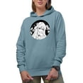 thumbnail image 1 of Pretty Anime Girl, Light Blue Hooded Sweatshirt or Hoodie, Large, 1 of 5