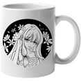 thumbnail image 1 of Pretty Anime Girl, White 11oz Ceramic Mug, 1 of 5