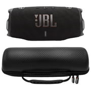 JBL CHARGE 6 Waterproof Portable Speaker Bundle with gSport Carbon Fiber Case Black