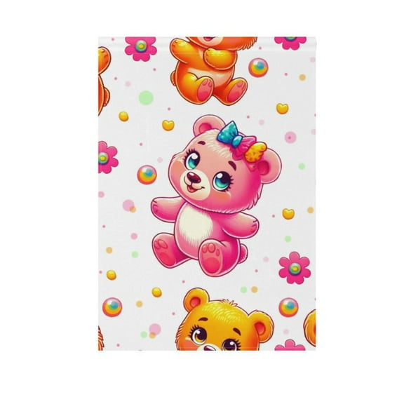 Pretty Bears Garden Flag 28X40 Double Sided Yard Flags for Outside Outdoor All Seasonal Decoration