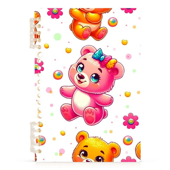 Pretty Bears Notebooks 1-subject Journal 60 Sheets A5 College Ruled Paper Detachable Ring 8.3"x5.7"