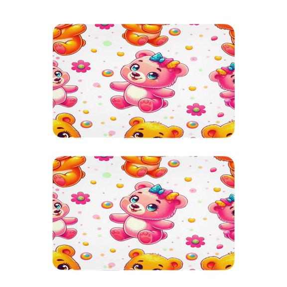 Pretty Bears Strong Fridge Magnets Refrigerator Magnets Sticker Decor for Whiteboards Locker 4"x2.5" 2 Pack