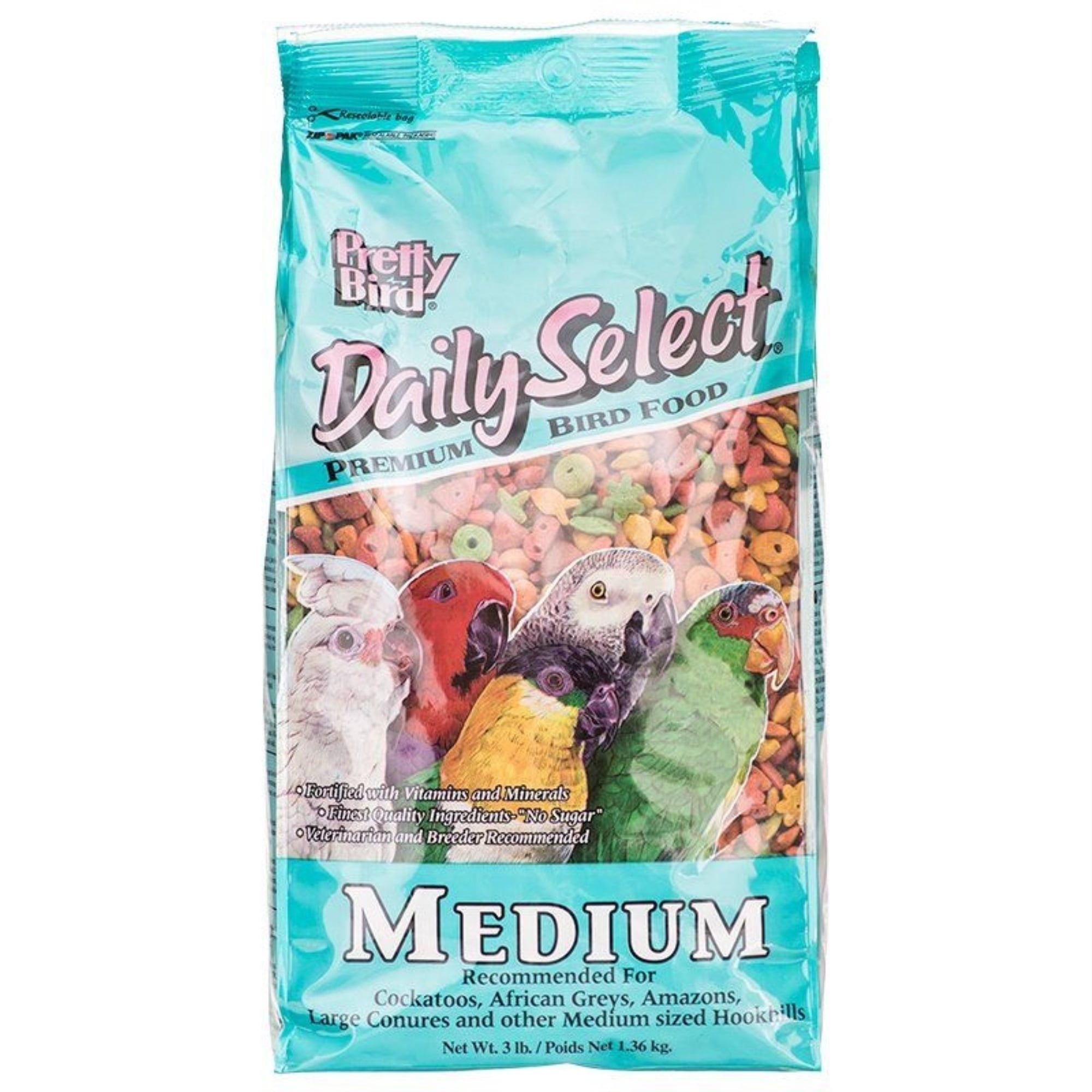 Pretty bird parrot shop food