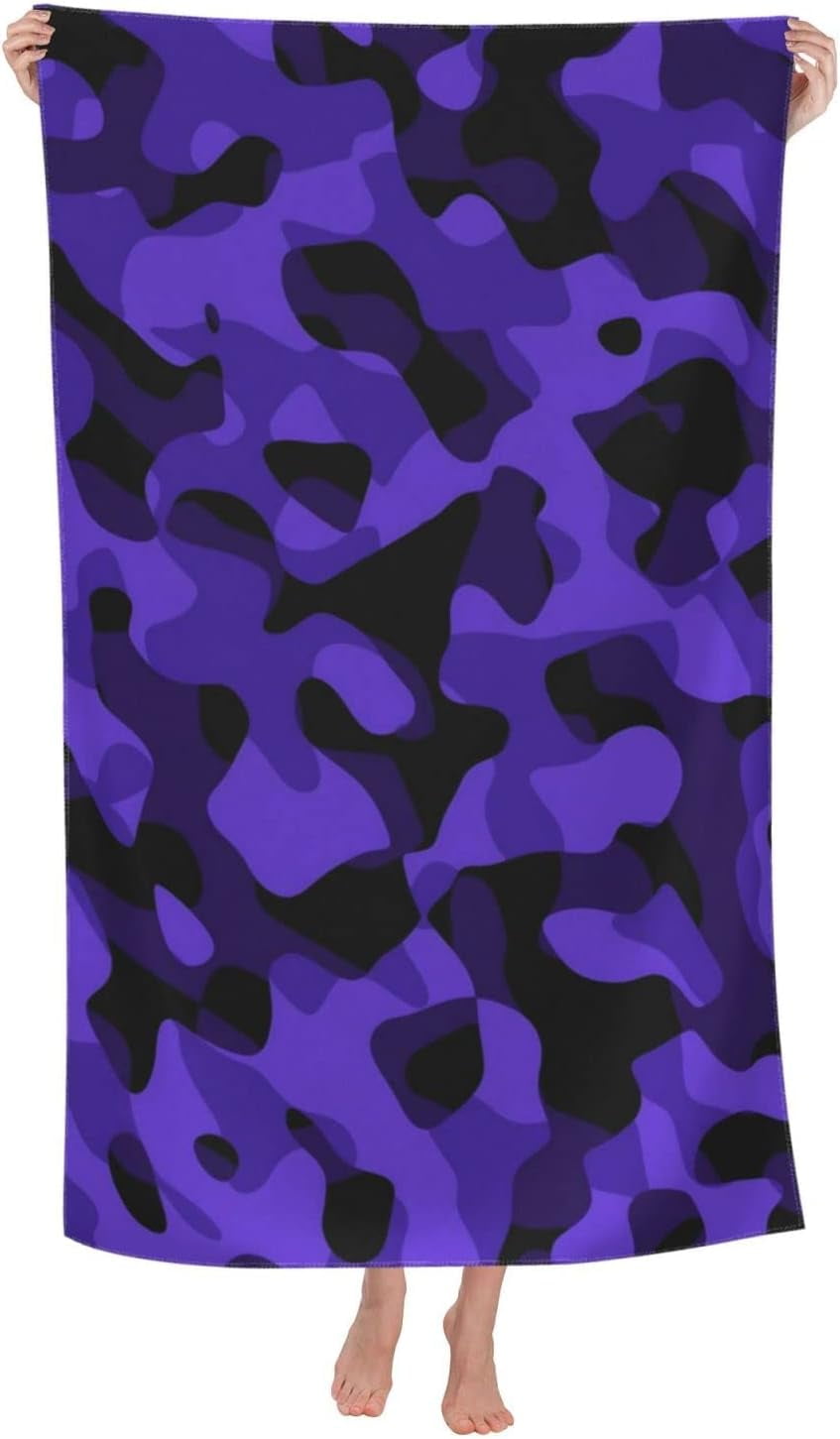 Pretty Black and White Butterflies Pattern Beach Towels Oversized Soft High Absorbent Quick Dry Bath Towels Pool Towels Travel Beach Towels for Kids Adults