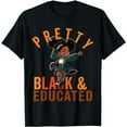 thumbnail image 1 of Pretty Black and Educated Kids Youth Girl Black African T-Shirt, 1 of 5
