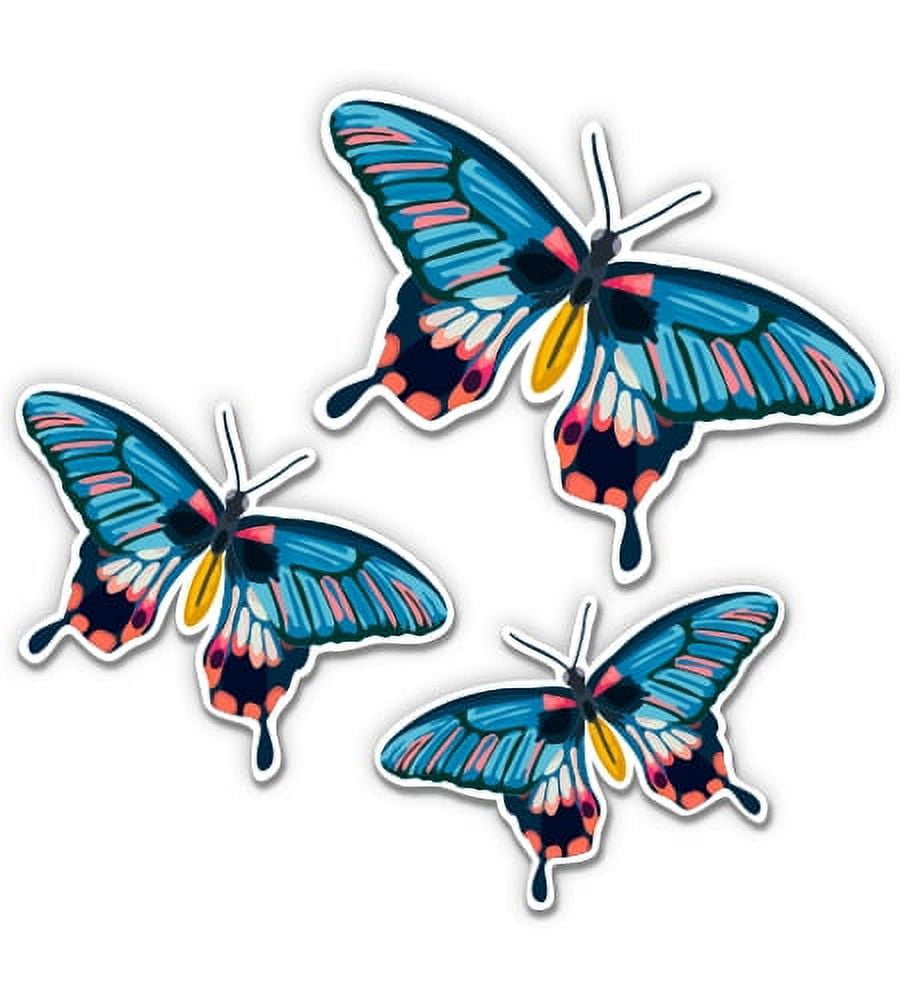 Pretty Blue Butterflies Set of 3 - 6