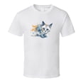 thumbnail image 1 of Pretty Cat Painted Tee Colorful Cat Lover Tshirt Feline Novelty T Shirt, 1 of 1