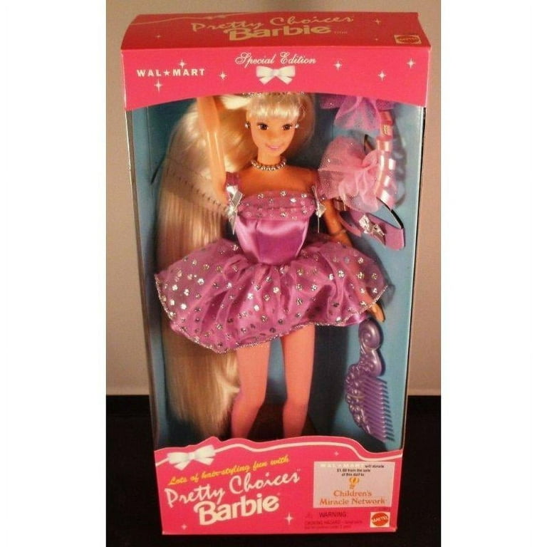 Pretty Choices Barbie Doll Pink Long Hair - Walmart.com