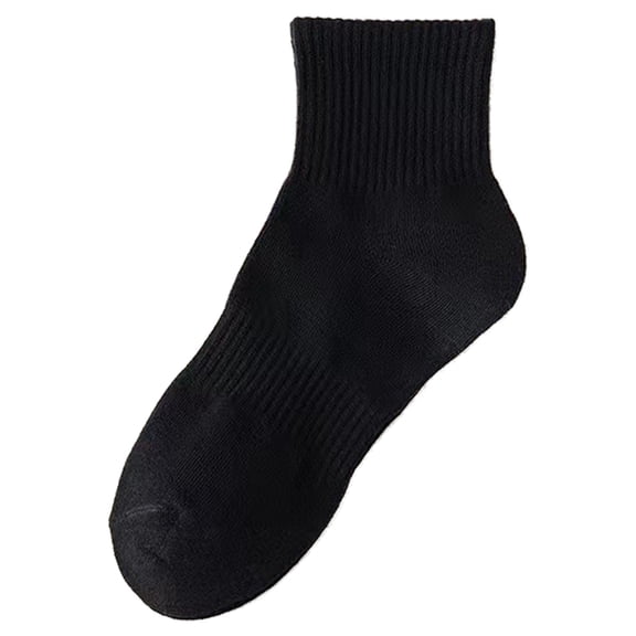 Pretty Comy 10 Pairs of Unisex Socks Versatile Sports Socks Medium-length Socks Solid Color Cotton Socks Non-slip, Anti-odor and Sweat Absorption