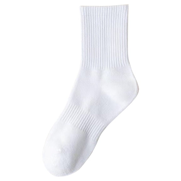 Pretty Comy 10 Pairs of Unisex Socks Versatile Sports Socks Medium-length Socks Solid Color Cotton Socks Non-slip, Anti-odor and Sweat Absorption