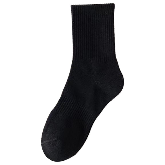 Pretty Comy 10 Pairs of Unisex Socks Versatile Sports Socks Medium-length Socks Solid Color Cotton Socks Non-slip, Anti-odor and Sweat Absorption