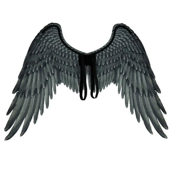 Pretty Comy 1pc Beautiful Soft Adult Women man Cosplay Costume Black and White Angel Wing for Halloween Christmas Unisex Oversized