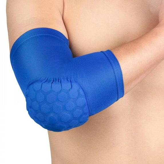 Pretty Comy 1pc Elbow Pad Protector Anti-slip Compression Arm Guard Brace Support Sleeve For Fitness Blue XL