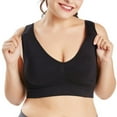 thumbnail image 1 of Pretty Comy 3 Pack Fitness Crop Tank Top Wirefree Gym Workout Yoga Underwear Sports Bras for Women,Size S to 6XL, 1 of 6