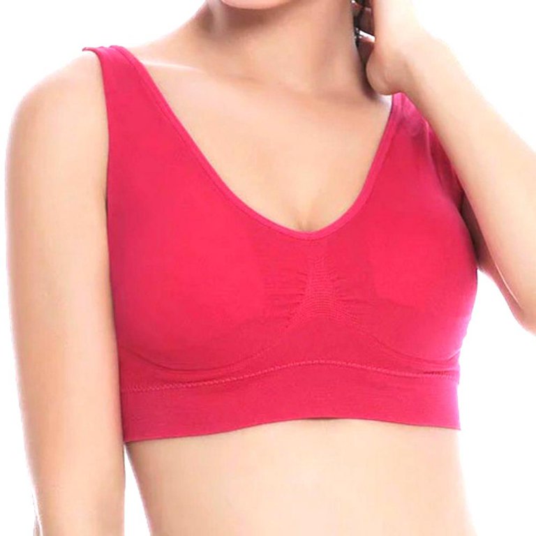 Pretty Comy 3Pack Sports Bras for Women,Full-Coverage Wireless Bra,Size  S-3XL