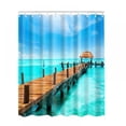 thumbnail image 1 of Pretty Comy 70 x 70 Inches HD Seascape Printed Polyester Shower Curtains with 12 C-Shape Plastic Hanging Hooks Beautiful Bath Decor, 1 of 5