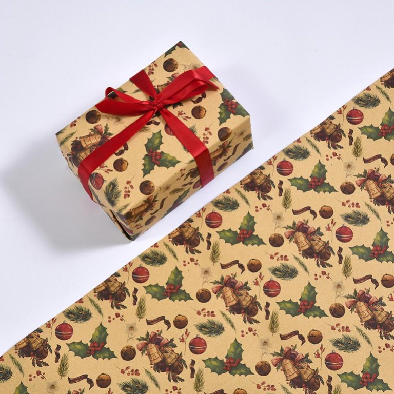 Pretty Comy Christmas Wrapping Paper, Best Xmas Gift Wrap Printed 