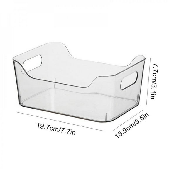 Pretty Comy Clear Plastic Storage Bin with Handles - BPA Free Plastic Storage Bins for Kitchen, Cabinet, and Pantry Organization and Storage - Home Organizers and Storage - Refrigerator and Freezer