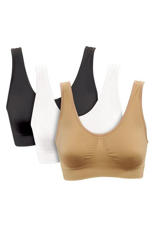 Comfortable Sleep Bra for Women with Removable Pads - 3Pack/Size S-3XL