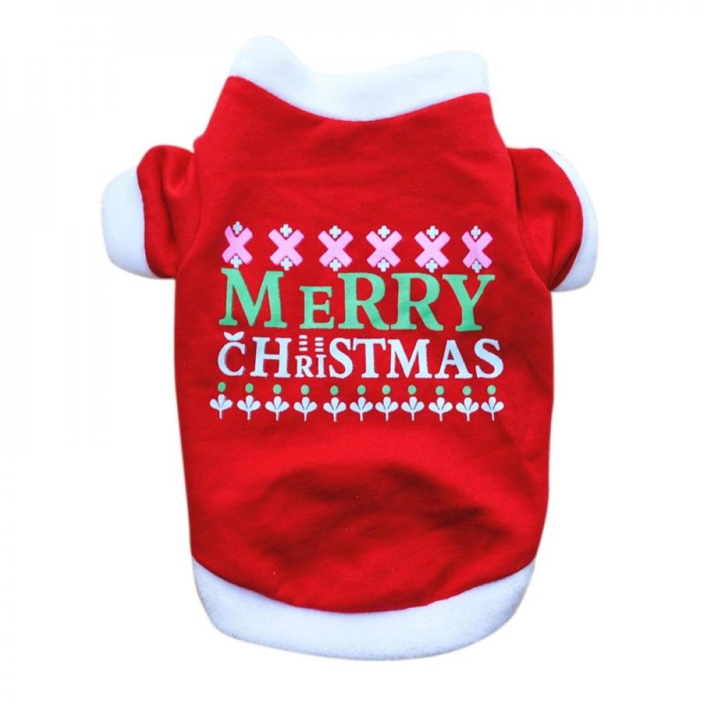Pretty Comy Dog Clothes Soft Puppy Pets Vests Shirts Christmas Dog