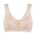 thumbnail image 1 of Pretty Comy Front Closure Bra for Women Full Coverage Wirefree Lace Push Up Brassiere 40, 1 of 2