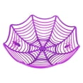 thumbnail image 1 of Pretty Comy Halloween Decorative Spider Web Candy Fruit Bowl Halloween Spider Web Food Storage Basket Holloween Supply Spider Web Candy Bowl Purple, 1 of 6