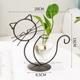 thumbnail image 1 of Pretty Comy Hydroponic Plant Vases Cute Cat Flower Pot Transparent Vase Iron Frame Glass Tabletop Plants Home Bonsai Decor Style 2, 1 of 6
