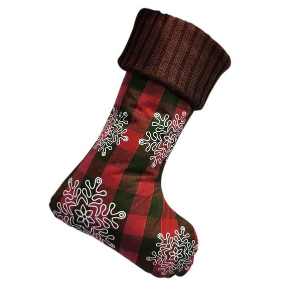 Pretty Comy Knitted Christmas Stocking 18 Inch Christmas Decoration Gift Bag