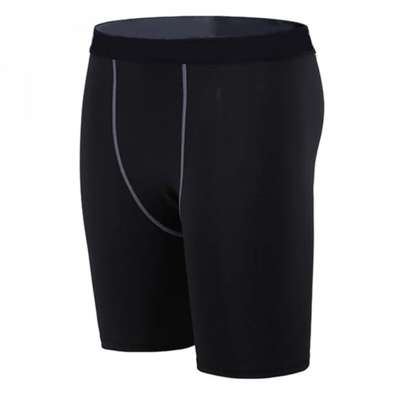 Pretty Comy Men Compression Short Running Tights Men's Quick Dry Gym Fitness Sport Leggings Running Shorts Male Underwear Sport Shorts Black S