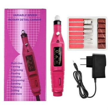 Pinkiou Portable Electric Nail Drills for Acrylic Nails Brush ...