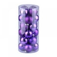 thumbnail image 1 of Pretty Comy Purple Plastic Shatterproof Christmas Ball Ornaments, 24 Count (1.2"), 1 of 9