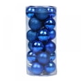thumbnail image 1 of Pretty Comy Shatterproof Blue Plastic Christmas Ball Ornaments, 24 Count (1.2"), 1 of 9