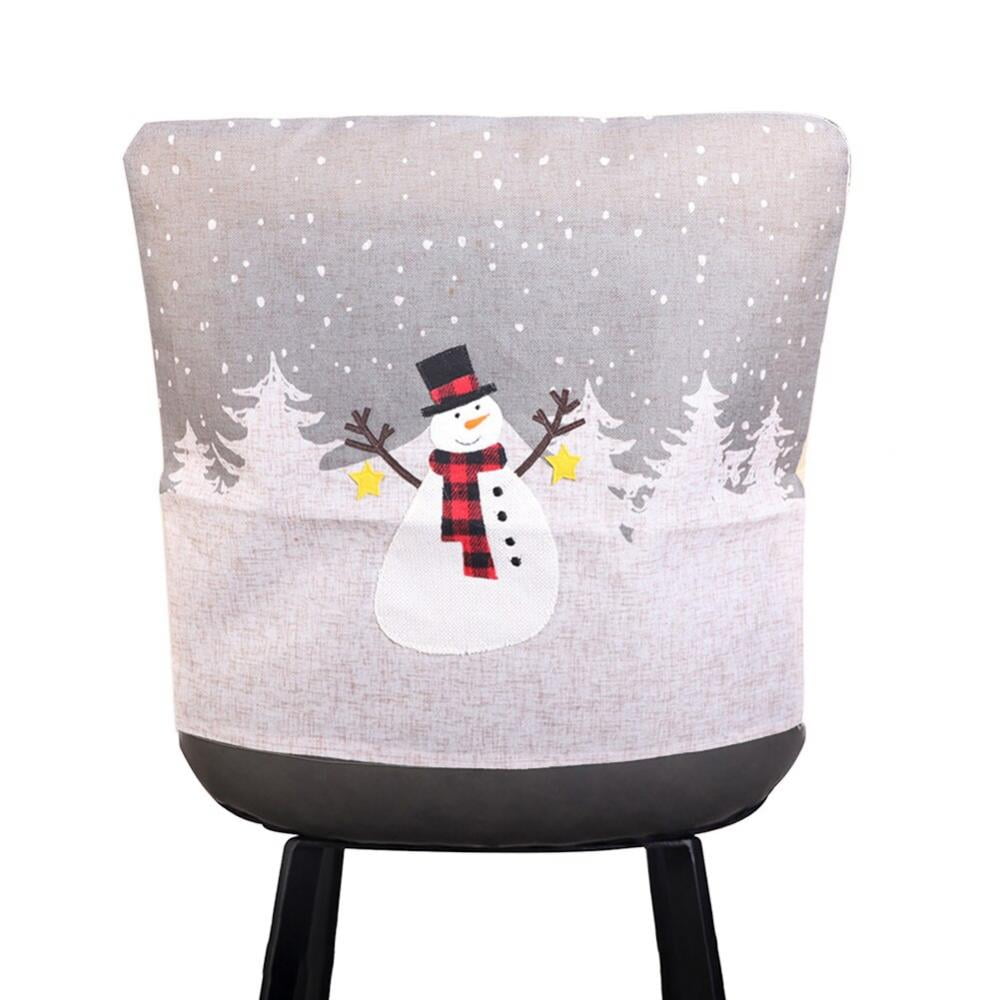 Pretty Comy Snowman Chair Covers For Dining Room Printed Chair