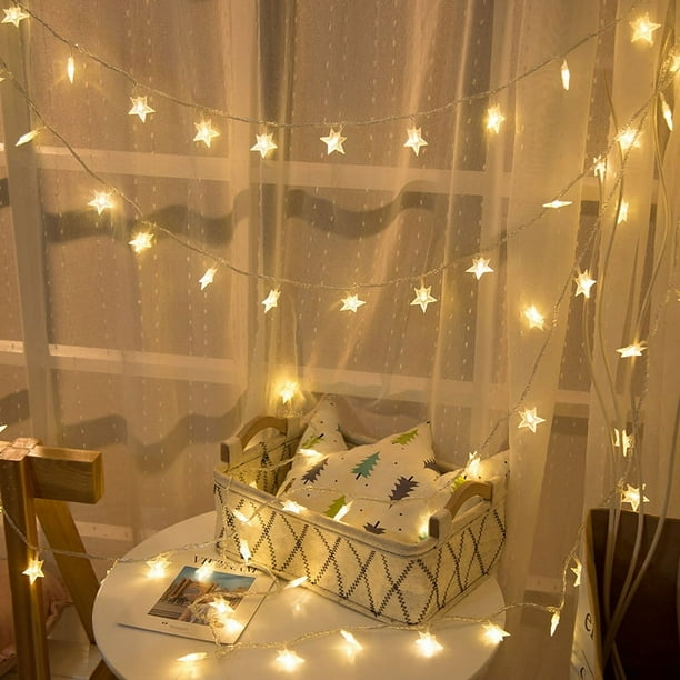 Pretty Comy Star String Lights Plug in LED Star Fairy String Lights Waterproof Decoration Lights for Bedroom Porch Wedding Party Patio Garden Tent Indoor Outdoor Decor Walmart Business Supplies