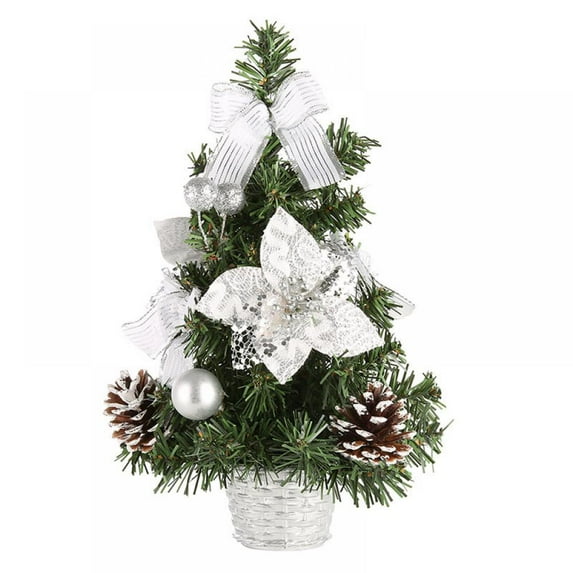 Pretty Comy Tabletop Christmas Tree, 12 Inch Decorative Ornament Small Xmas Tree Festival Party Home Table Decor Xmas Gifts