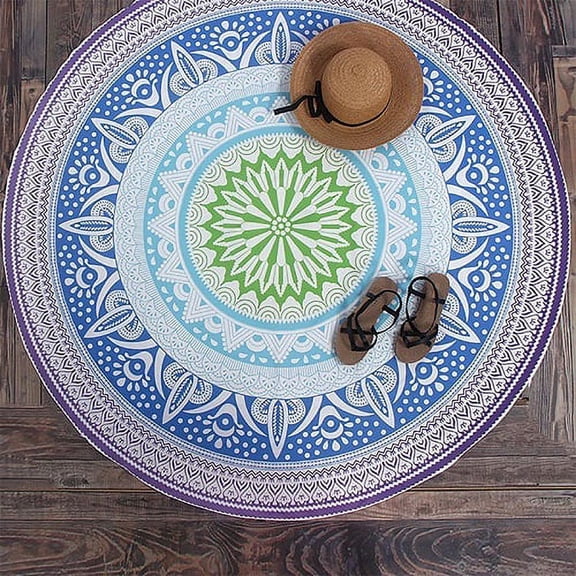 Pretty Comy Throw Towel Yoga Mat Decorative Round Beach Towel Newest Indian Mandala Round Elephant Tapestry Wall Hanging Summer Beach