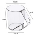 thumbnail image 1 of Pretty Comy Tumbler Wash Brush Cup Simple Home Toothbrush Rack Hook Mouthwash Cup Holder With Handle Punch-Free Plastic Bathroom Products Clear, 1 of 6