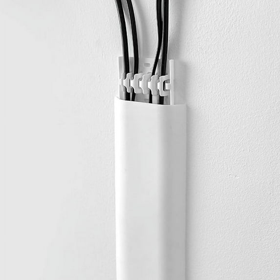Pretty Comy Wall Mount Self-adhesive Cable Cover Protector Wire Management Cord Organizer Holder Hide Raceway