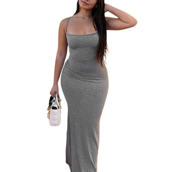Pretty Comy Women Long Luxury Skirt Hip-covering Fish Tail Fashion Suspender Dress
