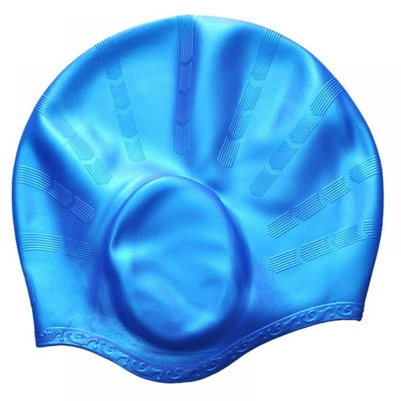 Pretty Comy Women Men Waterproof 3D Silicone Swimming Cap Hair Hat Ear Protection,Bath Swim Caps Easy to Put On/Off